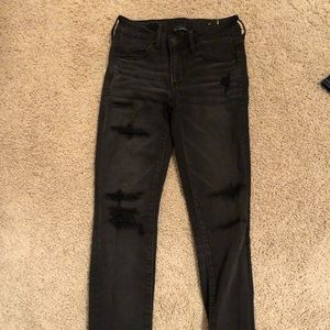 black ripped jeans from american eagle